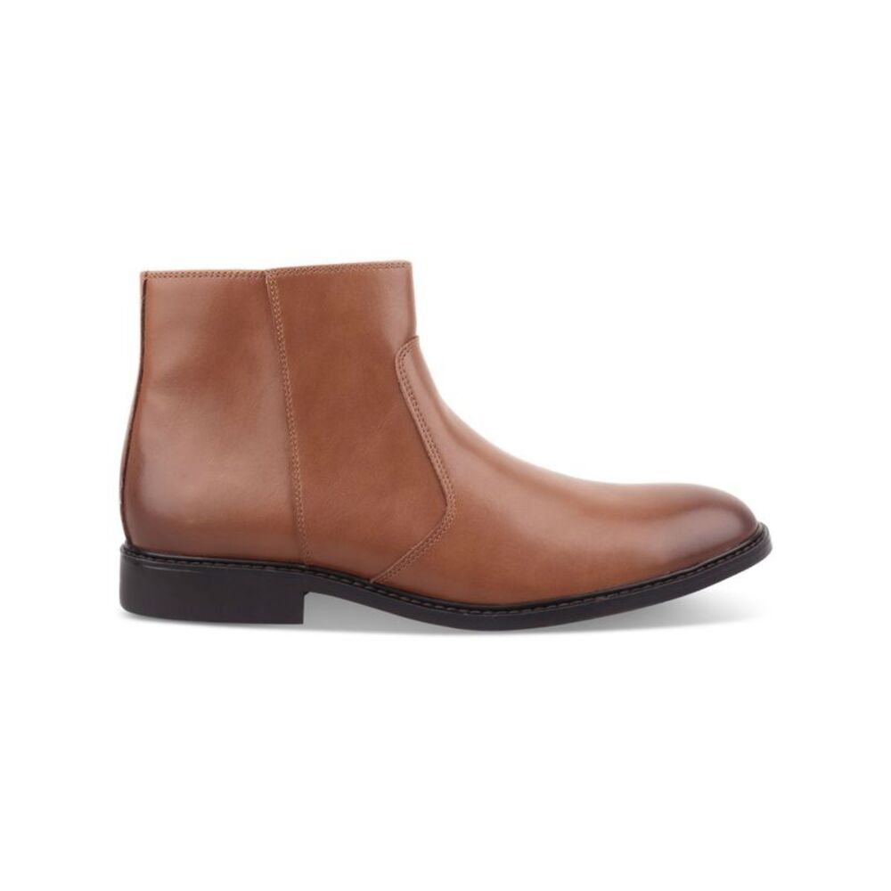 ALFANI Womens Brown Burnished Padded Liam Round Toe Block Heel Booties 7 M - Picture 2 of 2